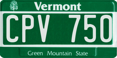VT license plate CPV750