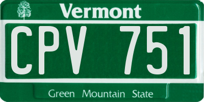 VT license plate CPV751