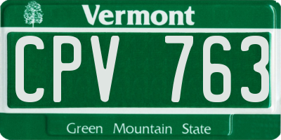 VT license plate CPV763