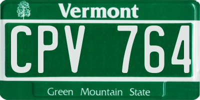 VT license plate CPV764