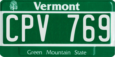 VT license plate CPV769