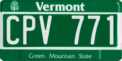 VT license plate CPV771