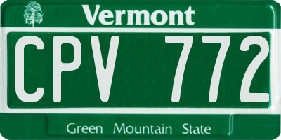VT license plate CPV772