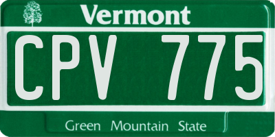 VT license plate CPV775