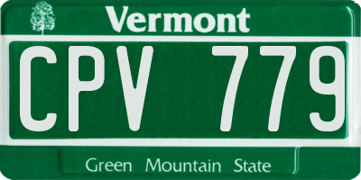 VT license plate CPV779