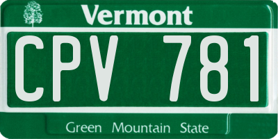 VT license plate CPV781