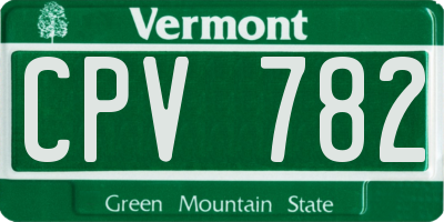 VT license plate CPV782