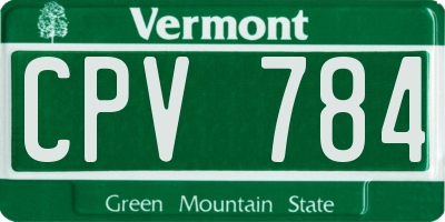 VT license plate CPV784