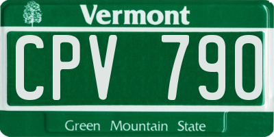 VT license plate CPV790