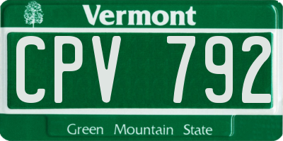 VT license plate CPV792