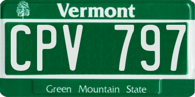 VT license plate CPV797