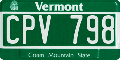 VT license plate CPV798
