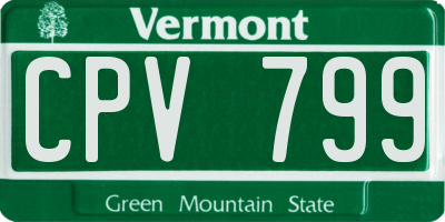 VT license plate CPV799