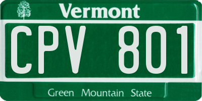 VT license plate CPV801