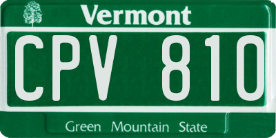 VT license plate CPV810