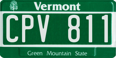 VT license plate CPV811