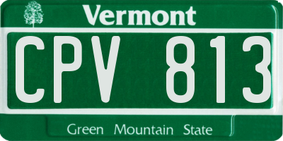 VT license plate CPV813