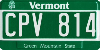 VT license plate CPV814