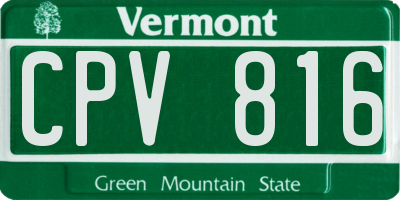 VT license plate CPV816