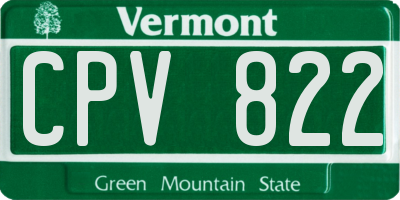 VT license plate CPV822
