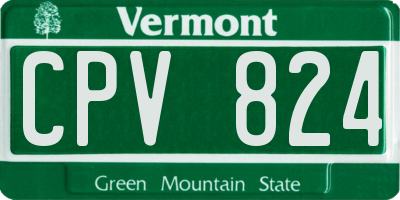VT license plate CPV824