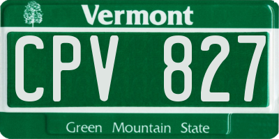 VT license plate CPV827