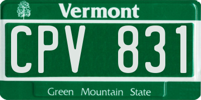 VT license plate CPV831