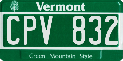 VT license plate CPV832