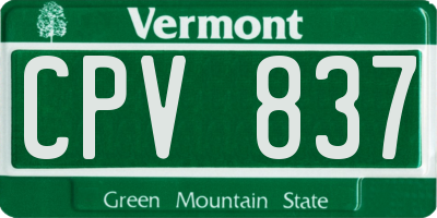 VT license plate CPV837