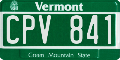 VT license plate CPV841