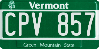VT license plate CPV857