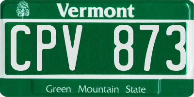 VT license plate CPV873