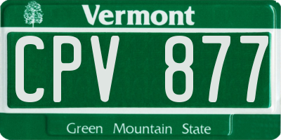 VT license plate CPV877