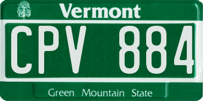 VT license plate CPV884