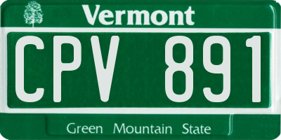 VT license plate CPV891