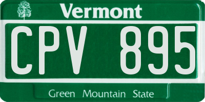 VT license plate CPV895