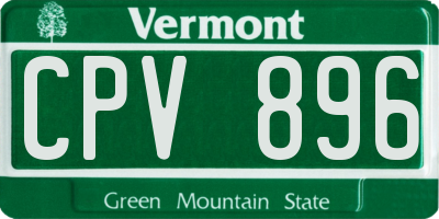 VT license plate CPV896
