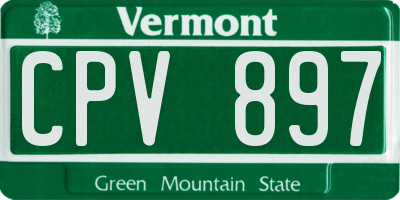 VT license plate CPV897