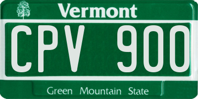 VT license plate CPV900