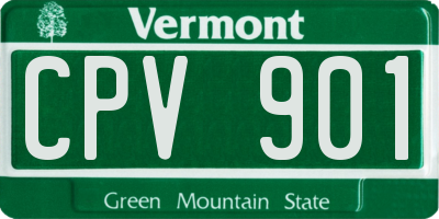 VT license plate CPV901