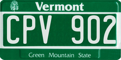VT license plate CPV902