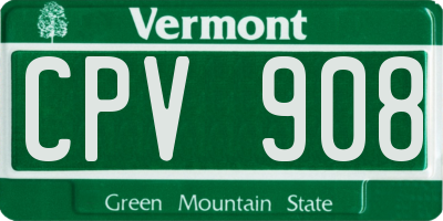 VT license plate CPV908