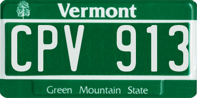 VT license plate CPV913