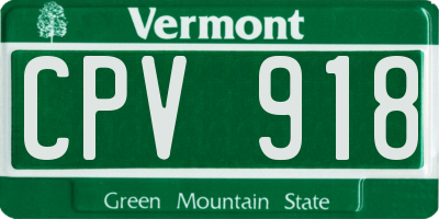 VT license plate CPV918