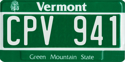 VT license plate CPV941