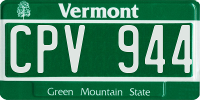VT license plate CPV944