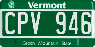 VT license plate CPV946