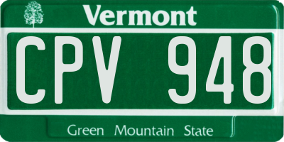 VT license plate CPV948