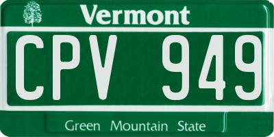 VT license plate CPV949