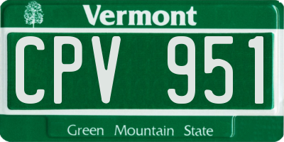 VT license plate CPV951